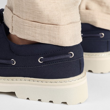LBO - Chaussures Bateau A Lacets 0025 Bleu Marine