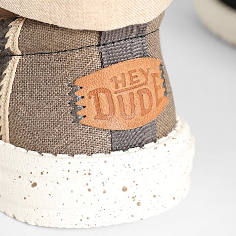 Hey Dude - Mocassins Wally Craft Linen Black Walnut