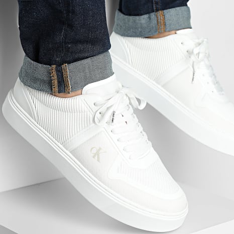 Calvin Klein - Zapatillas Classic Cups Laceup 2130 Triple Blanco Brillante