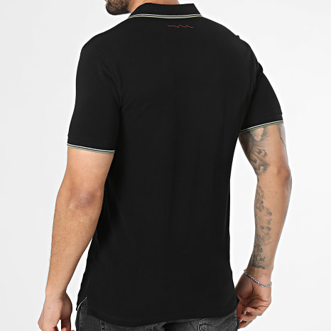 Teddy Smith - Polo Manches Courtes Pasian 2 11316819D Noir Vert Kaki