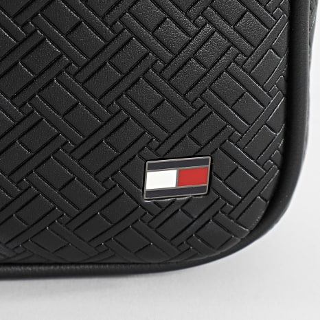 Tommy Hilfiger - Bolso Embossed Flag Mini Reporter 4193 Negro
