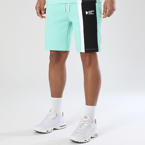 Comme Des Loups - Pantalón Corto de chándal Amalfi Verde Negro Blanco