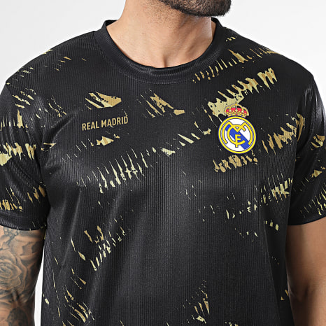 Real Madrid - Camiseta de Fútbol Real Madrid RMCF25006 Negro Dorado