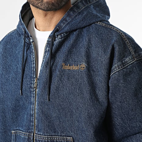 Timberland - Veste Jean Zippée A Capuche A5N64 Bleu Brut