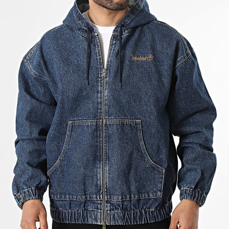 Timberland - Veste Jean Zippée A Capuche A5N64 Bleu Brut