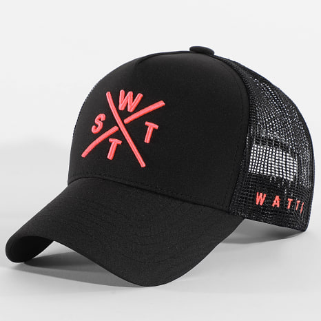 Watts - Gorra Trucker Tribe Negro Rosa
