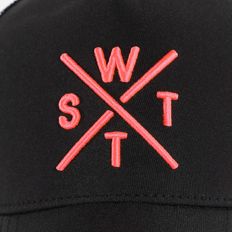 Watts - Gorra Trucker Tribe Negro Rosa