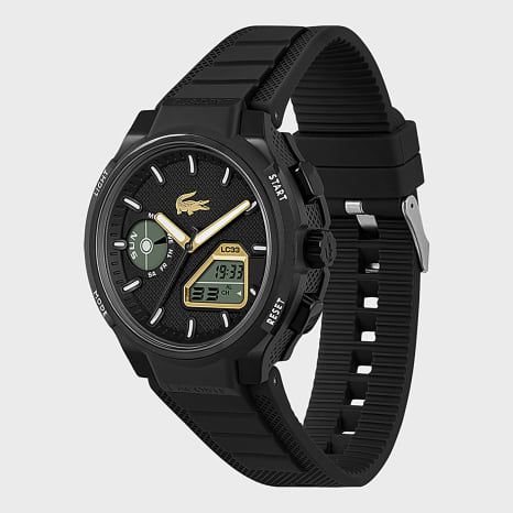 Lacoste - Montre LC33 Noir Blanc Doré