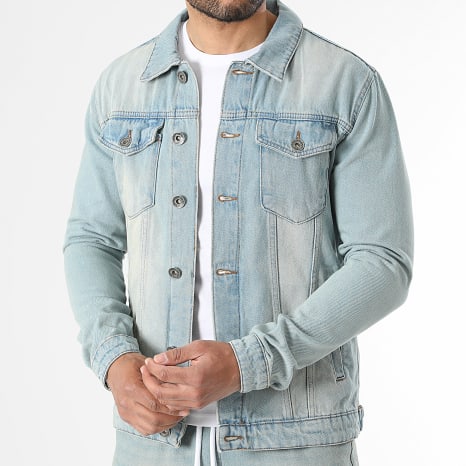 LBO - Ensemble Veste Jean Et Jean Cargo Fit 4179 Bleu Wash