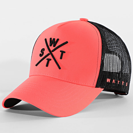 Watts - Casquette Trucker Tribe Rose Fuchsia Noir Watts - Casquette Trucker Tribe Rose Fuchsia Noir