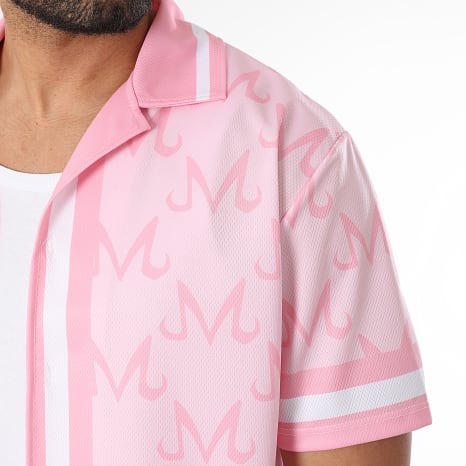 Dragon Ball Z - Ensemble Chemise Manches Courtes Et Short Jogging Symbol Majin Rose