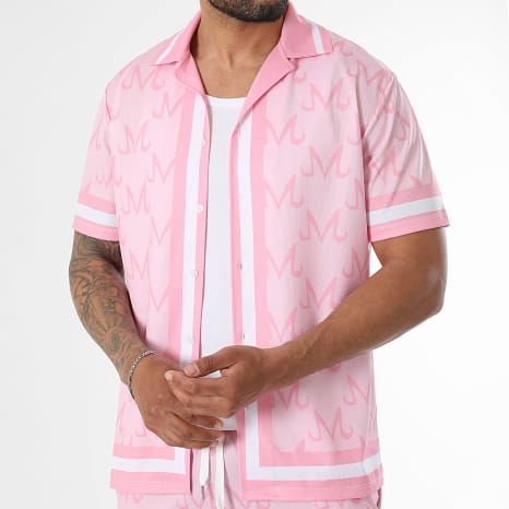 Dragon Ball Z - Ensemble Chemise Manches Courtes Et Short Jogging Symbol Majin Rose