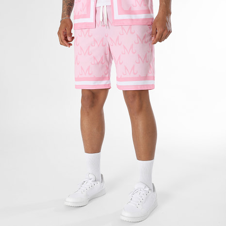 Dragon Ball Z - Ensemble Chemise Manches Courtes Et Short Jogging Symbol Majin Rose