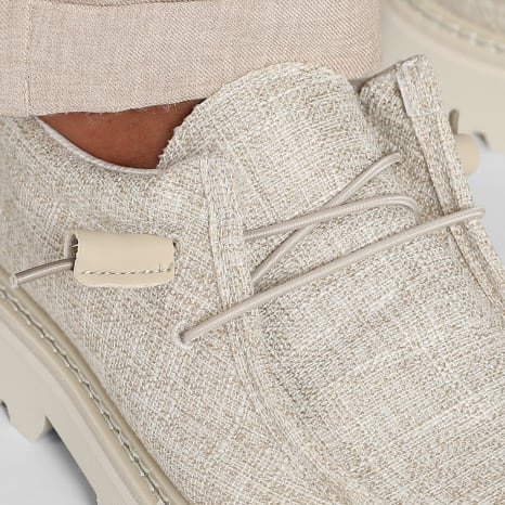 LBO - Mocassins Effet Lin 0047 Beige
