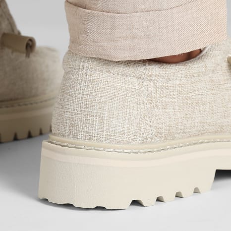 LBO - Mocassins Effet Lin 0047 Beige