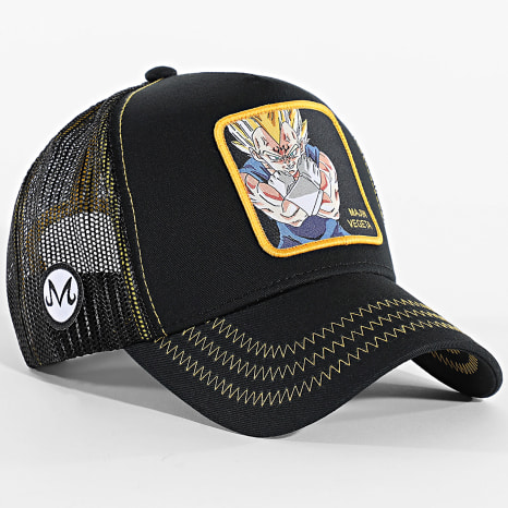 Dragon Ball Z - Gorra Trucker Majin Vegeta Negro Amarillo