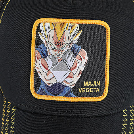 Dragon Ball Z - Gorra Trucker Majin Vegeta Negro Amarillo