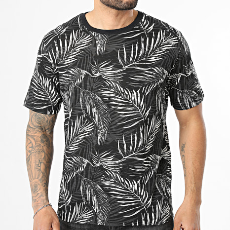 Jack And Jones - Camiseta Jeff Negro Gris Claro Gris Antracita