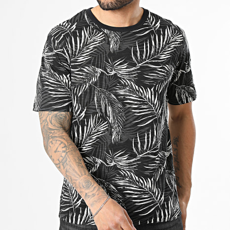 Jack And Jones - Camiseta Jeff Negro Gris Claro Gris Antracita