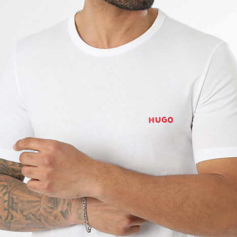 HUGO - Lot De 3 Tee Shirts 50532811 Blanc Gris Bleu