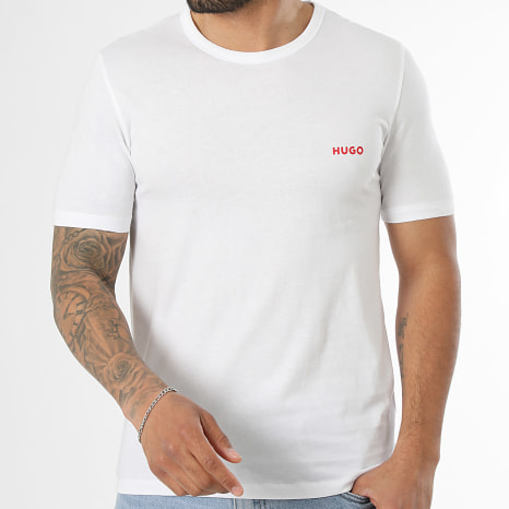 HUGO - Lot De 3 Tee Shirts 50532811 Blanc Gris Bleu