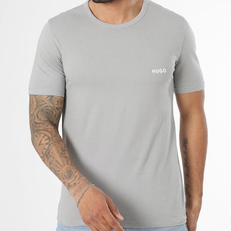HUGO - Lot De 3 Tee Shirts 50532811 Blanc Gris Bleu