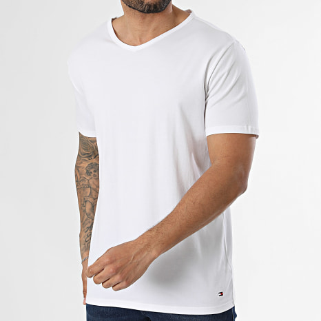 Tommy Hilfiger - Lot De 3 Tee Shirts Col V 3929 Blanc