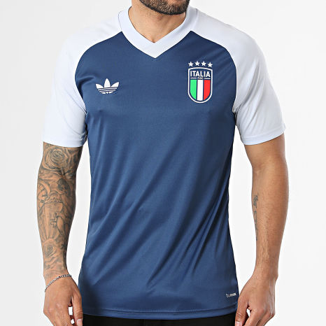 Adidas Originals - Maillot De Foot Italie JN5634 Bleu Marine Bleu Clair