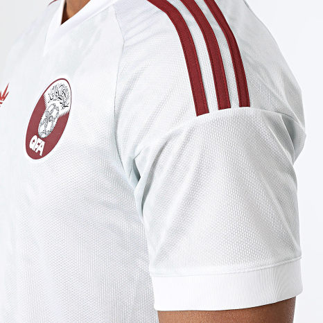 Adidas Originals - Maillot De Foot Officiel Qatar Extérieur 2026 KF0828 Blanc Gris