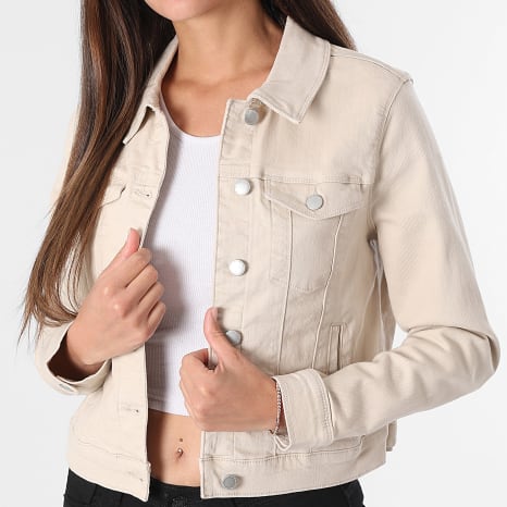 Classic Series - Veste Jean Femme Crop Soya Beige