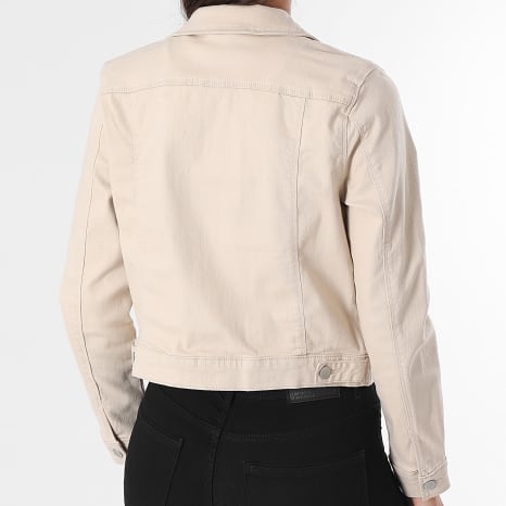 Classic Series - Veste Jean Femme Crop Soya Beige