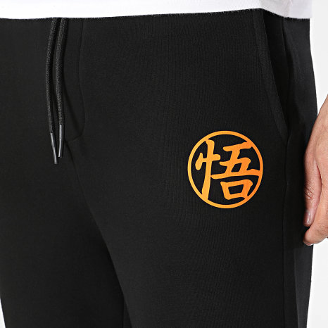 Dragon Ball Z - Pantalón Jogging Ancho Patch Cuero Negro