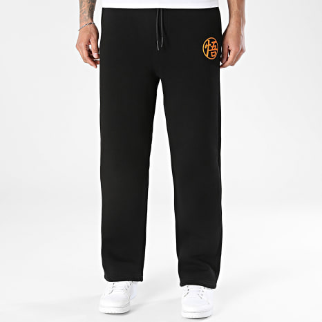 Dragon Ball Z - Pantalón Jogging Ancho Patch Cuero Negro