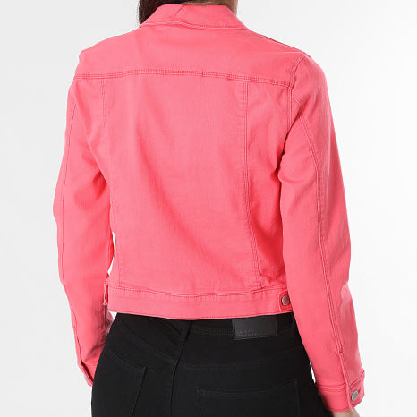 Classic Series - Veste Jean Femme Crop Soya Corail