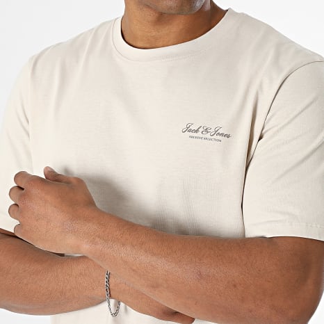 Jack And Jones - Conjunto Camiseta y Pantalón Chándal Corto Archive Graphic Beige