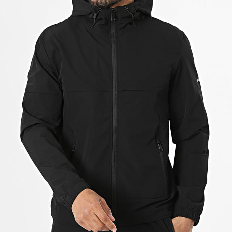 Classic Series - Conjunto Chaqueta Capucha con Cremallera y Pantalón Cargo 68A Negro