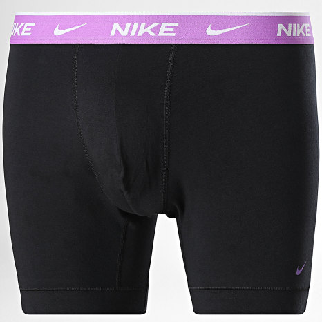 Nike - Lot De 3 Boxers Essential Cotton Stretch KE1285 Noir Orange Violet