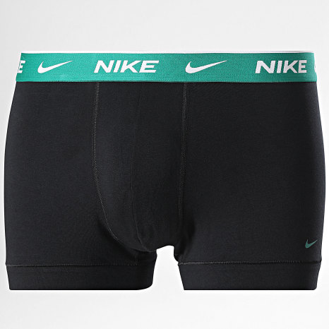 Nike - Lot De 3 Boxers Essential Cotton Stretch KE1284 Noir Gris Clair Bleu Marine Vert