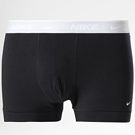 Nike - Lot De 3 Boxers Essential Cotton Stretch KE1284 Noir Gris Clair Bleu Marine Vert