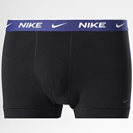 Nike - Lot De 3 Boxers Essential Cotton Stretch KE1284 Noir Gris Clair Bleu Marine Vert