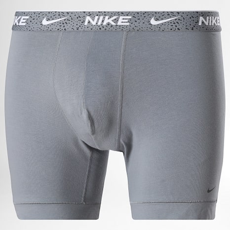 Nike - Lot De 3 Boxers Essential Cotton Stretch KE1285 Gris Noir Gris Anthracite Orange