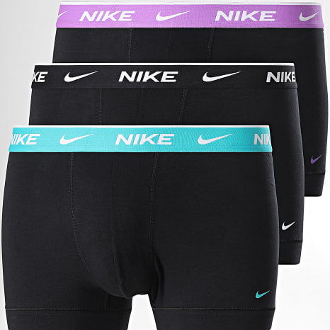 Nike - Lot De 3 Boxers Essential Cotton Stretch KE1284 Noir Violet Bleu