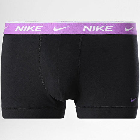 Nike - Lot De 3 Boxers Essential Cotton Stretch KE1284 Noir Violet Bleu