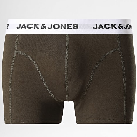 Jack And Jones - Lot De 10 Boxers Basic Noir Gris Anthracite Chiné Vert Kaki Bleu Marine