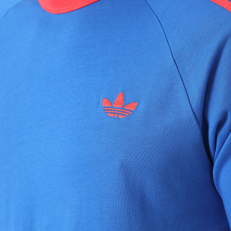 Adidas Originals - Tee Shirt A Bandes 3 Stripes KE3531 Bleu Roi Rouge