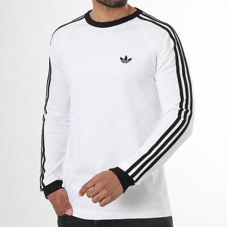 Adidas Originals - Camiseta Manga Larga A Bandas 3 Stripes KE3545 Blanco Negro
