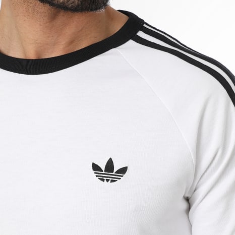 Adidas Originals - Camiseta Manga Larga A Bandas 3 Stripes KE3545 Blanco Negro