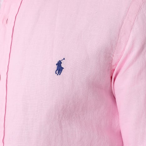 Polo Ralph Lauren - Chemise Manches Longues Slim Fit Original Player Rose