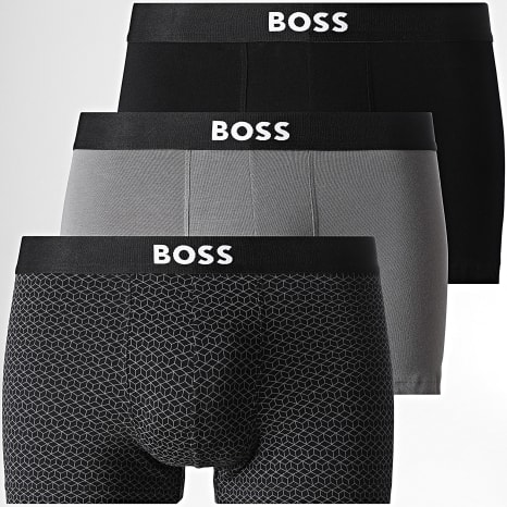 BOSS - Pack de 3 Boxers Boss One 50549832 Negro Gris Antracita
