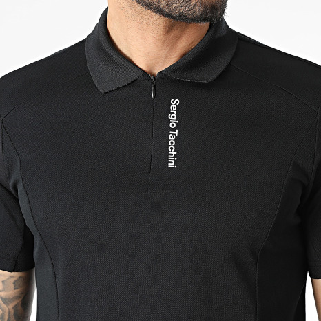 Sergio Tacchini - Ensemble Polo Manches Courtes Et Short Jogging Adriatico 41425 41428 Noir